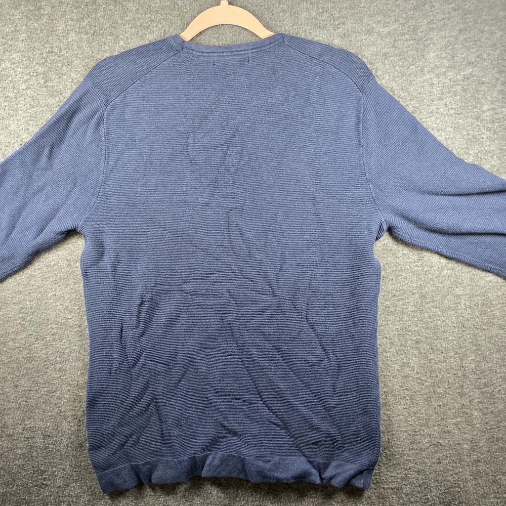 Banana Republic Men S Blue Marled Pullover Lightweight Sweater Casual Everyday - Picture 7 of 10